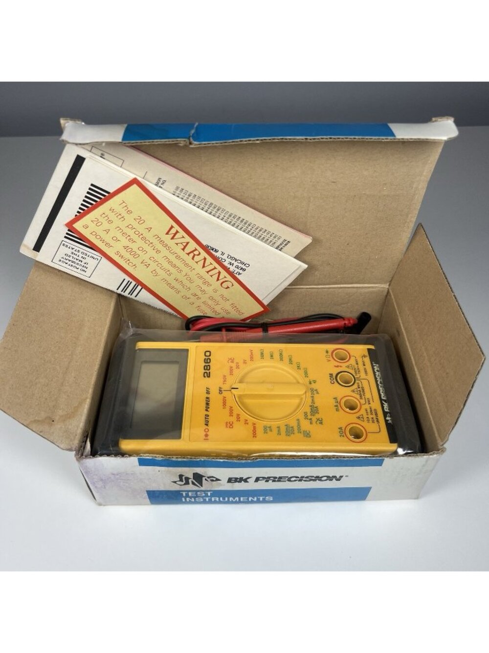 B&K Precision 2860 Survivor Digital Multimeter NOS New in Plastic Box Vintage